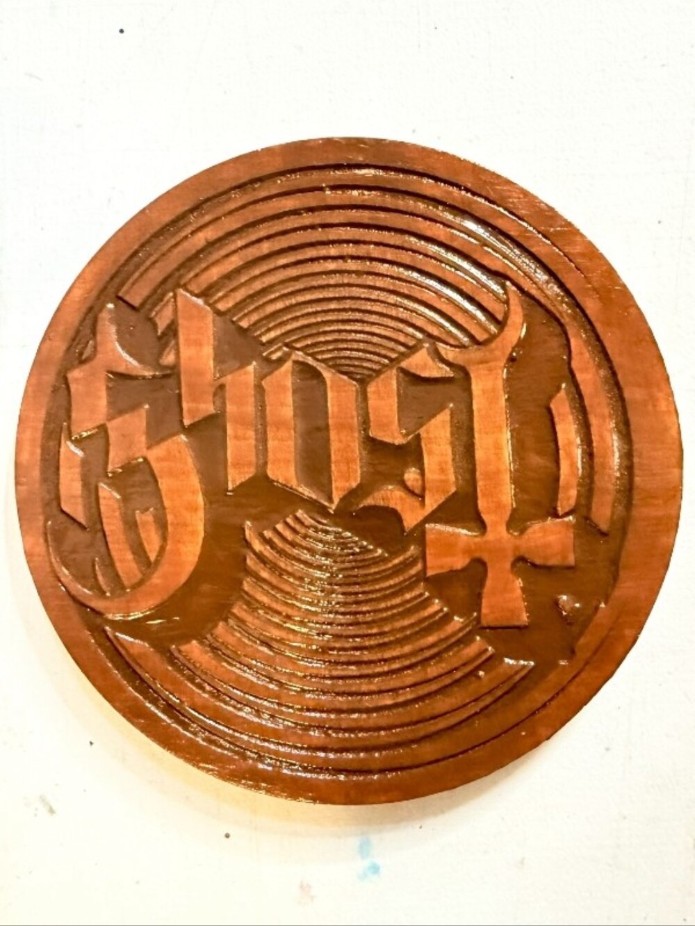 Set Of 2 Ghost Band Wood Coasters - Picture 2 of 5